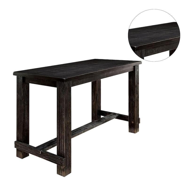 Rustic Wooden Rectangular Bar Table