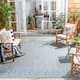 SAFAVIEH Courtyard Terezija Indoor/ Outdoor Waterproof Patio Backyard Rug - 10' x 14' - Grey/Blue