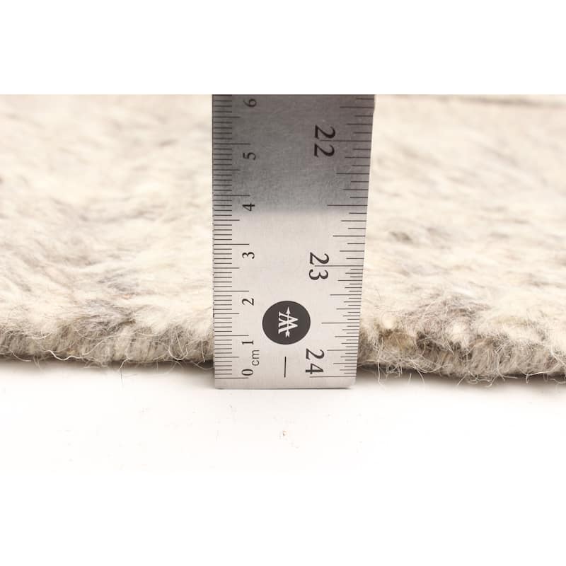 ECARPETGALLERY Hand-knotted Tangier Light Grey Wool Rug - 5'1 x 8'0