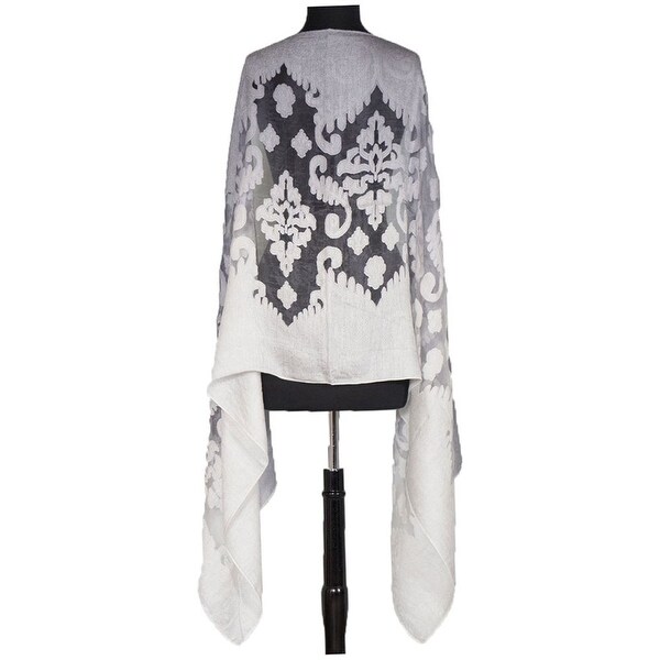 silver shawl with sleeves