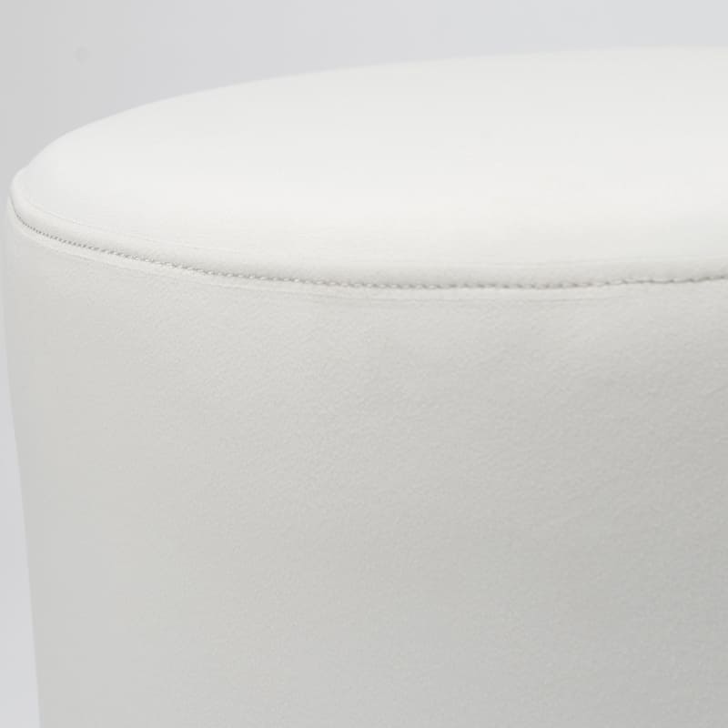 KINWELL Round Upholstered Pouf Ottoman Footrest