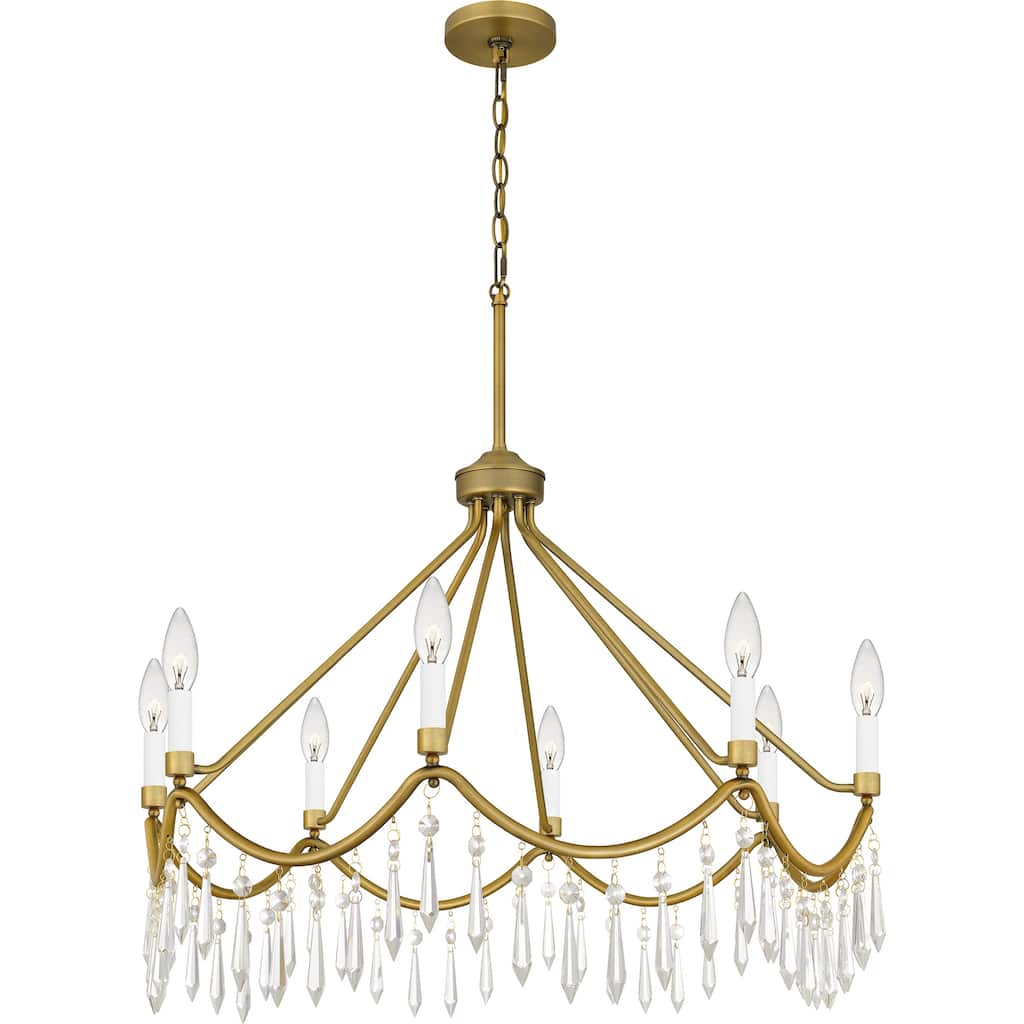 Airedale 8-Light Aged Brass Chandelier