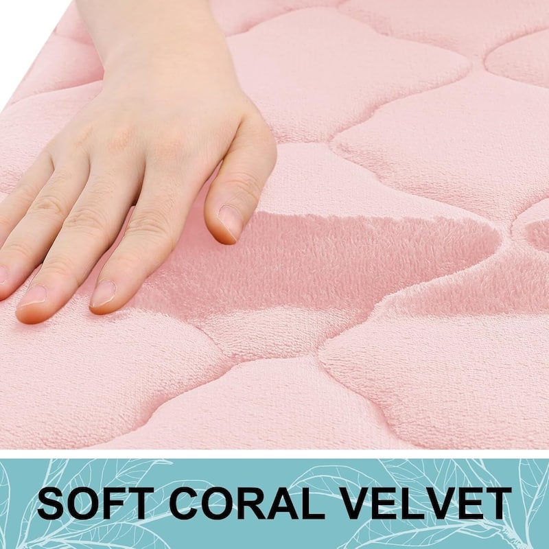 Memory Foam Bath Mat Rug 24x16