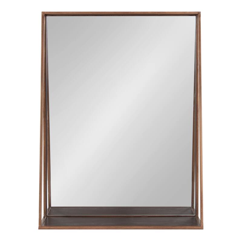 Kate and Laurel Lintz Metal Framed Mirror with Shelf