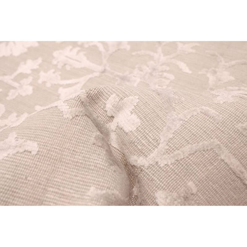 ECARPETGALLERY Hand Loomed Elysian Grey Viscose, Wool Rug - 8'3 x 9'10