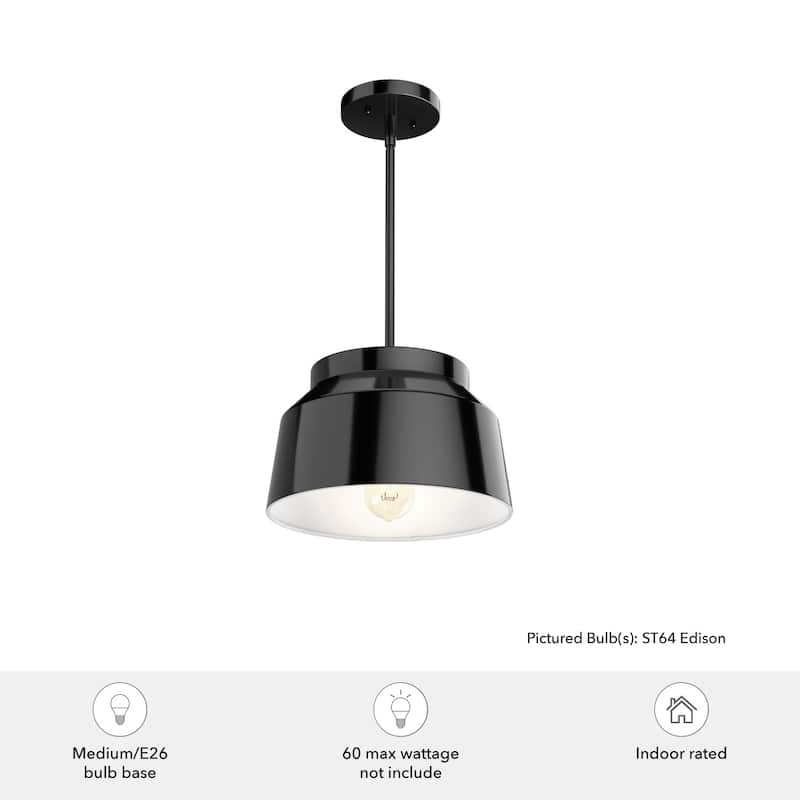 Hunter Cranbrook 1 Light Pendant - Kitchen Island, Bedroom - Mid-Century Modern, Transitional