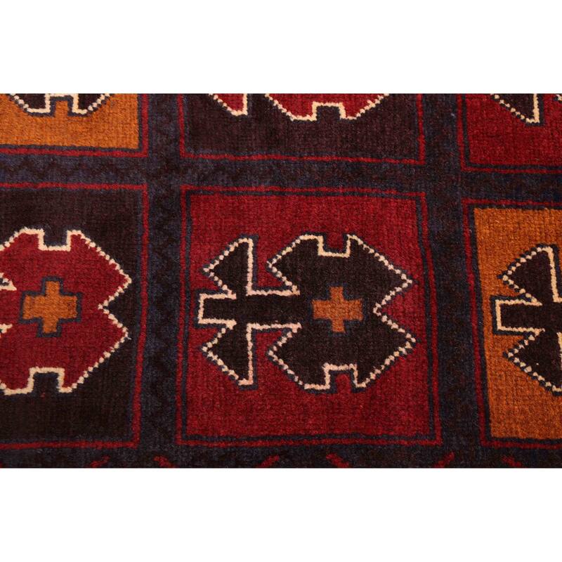 ECARPETGALLERY Hand-knotted Teimani Red Wool Rug - 3'7 x 6'3