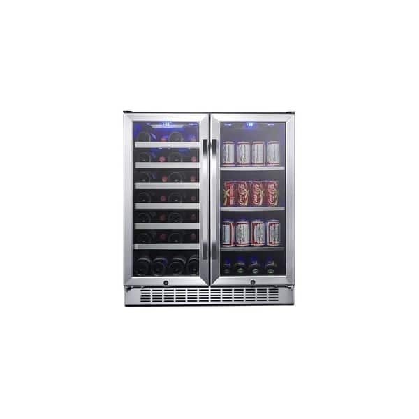 Shop Edgestar Cwb2886fd 30 Wide 28 Bottle Built In Dual Zone Beverage Stainless Steel Overstock 14270225