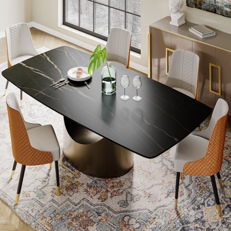Kuna Mid-Century Faux Leather Dining Chair, Metal Legs, Density Sponge