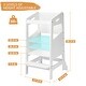 preview thumbnail 5 of 7, Height Adjustable Toddler Stool Helper with Safety Rail