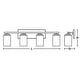 preview thumbnail 3 of 14, AFX Leo Vanity Light - Clear Glass Shade