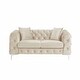 preview thumbnail 20 of 32, Morden Fort Modern Contemporary Love Seat with Deep Button Tufting Dutch Velvet, Solid Wood Frame and Iron Legs