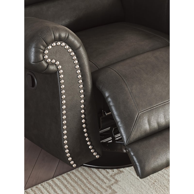 Signature Design by Ashley Chatterton Black Swivel Glider Recliner
