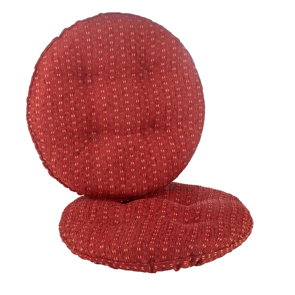 Klear Vu Non-Slip Raindrops Tufted Barstool Cushion Set, Set of 2