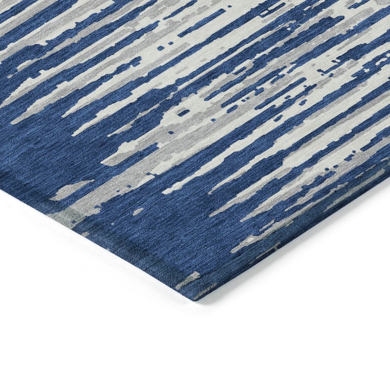 Machine Washable Indoor/ Outdoor Ombre Chantille Abstract Rug