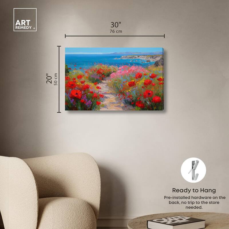 Ocean View Bloom I Canvas by Art Remedy, Gallery Wrapped