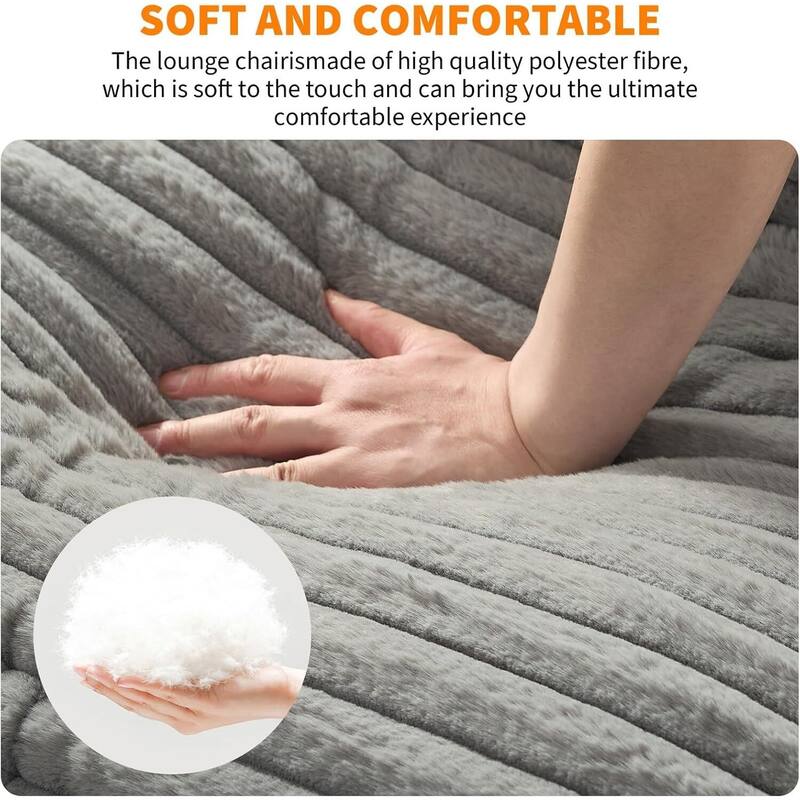 Modern Sling Accent Chair, Upholstered Lounge Armchair for Living Room, Bedroom