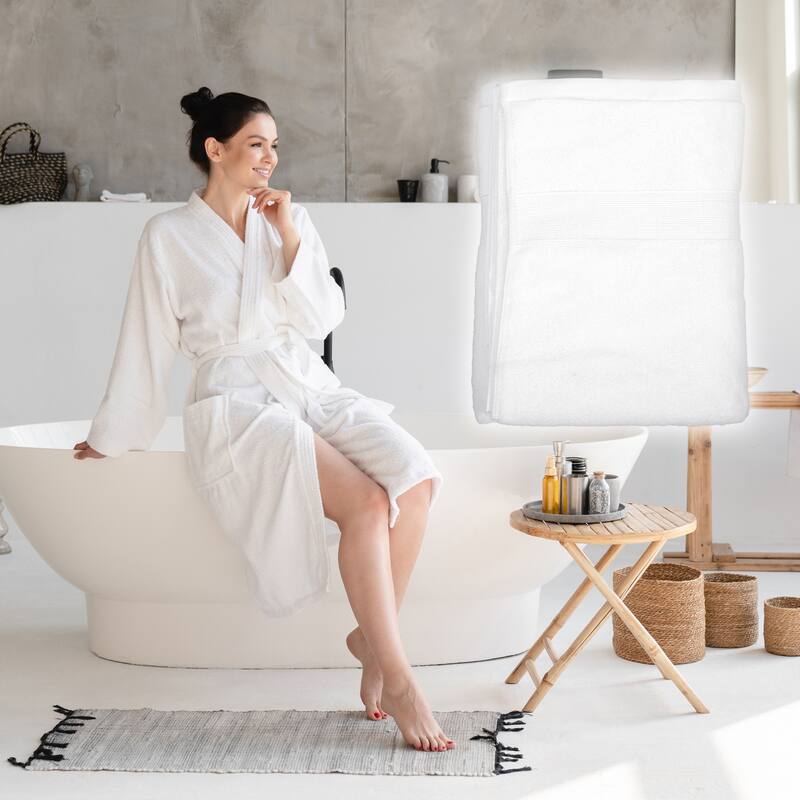 1 Pcs Cotton Bath Towel, Plain Soft Absorbent Cotton Bath Towel, 27.56" x 55.12"