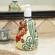 Novica Handmade Hidalgo Bouquet Ceramic Liquid Soap Dispenser - Multi ...