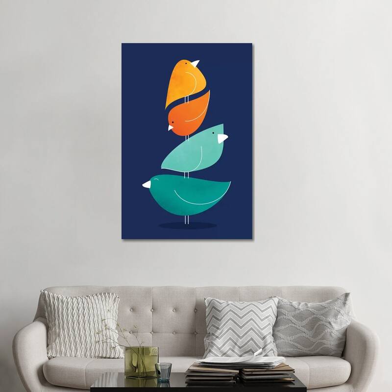 iCanvas "Bird Stack I" by Modern Tropical Canvas Print - 48x32x1.5
