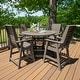 preview thumbnail 28 of 49, Weatherly 5-piece Outdoor Dining Set - 48" Round Table, Counter-height