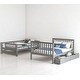 preview thumbnail 3 of 17, Full Over Full Bunk Bed with Storage Drawers and Shelves, Convertible Staircase Bunk Beds with Guardrails,No Box Spring Required