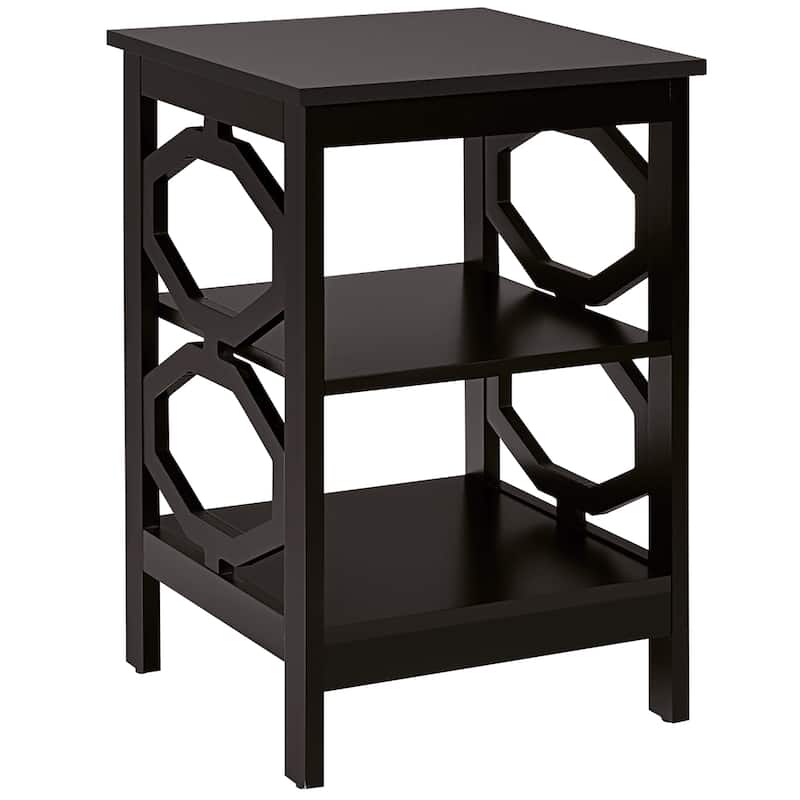 Costway 3-tier Nightstand Sofa Side End Accent Table Storage Display