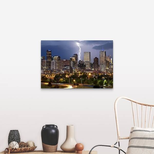 Denver Skyline Colorado Canvas Wall Art Overstock 16491246
