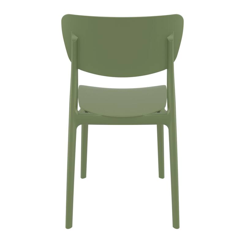 33" Olive Green Solid Stackable Patio Dining Chair