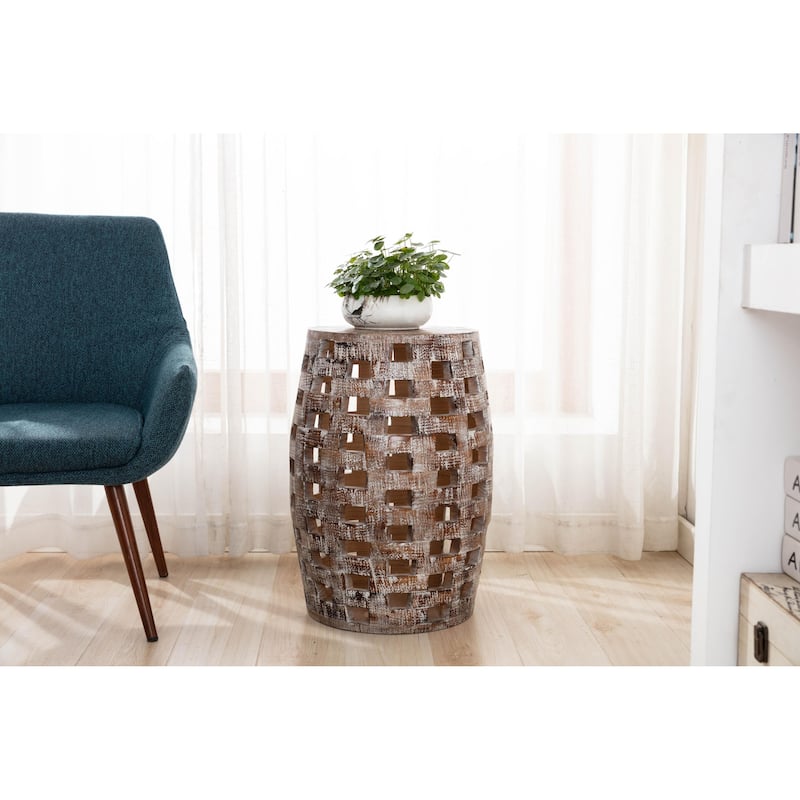 Boraam Hampton Weathered Walnut Side Table - 26 In. High