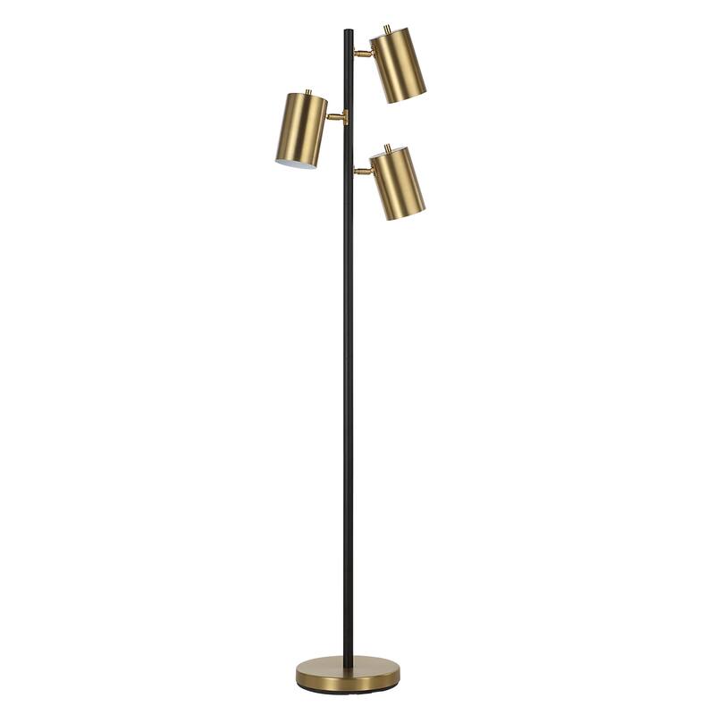 Mosaic 63.5" Height Floor Lamp, Yellow - 10 x 13.25 x 63.5"