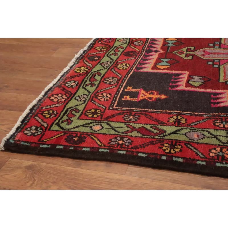 Hand Knotted Oriental 100% Wool Carpet Traditional Tribal Multi-Colored Ardebil Runner Rug - 10' 6'' X 3' 7''