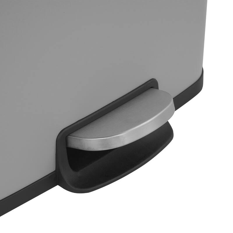 Innovaze 5.3 Gal./20 Liter Rectangular Stainless Steel step-on Trash Can for kitchen