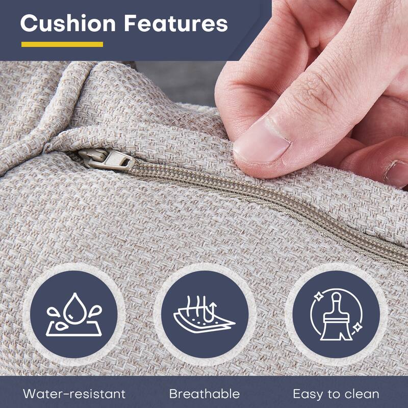 Gymojoy Outdoor Rattan Chairs with Armrest Chair Weather-resistance