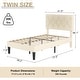 preview thumbnail 3 of 10, VECELO Upholstered Beds With Diamond Tufted Headboard Platform Bed Frame 7.9'' Under Bed Space