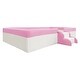 preview thumbnail 30 of 48, Upholstered Floor Bed Fence Bed Slat Platform Bed with Fence and Second Level Ladder, Anti-collision Frame for Kids Toddler