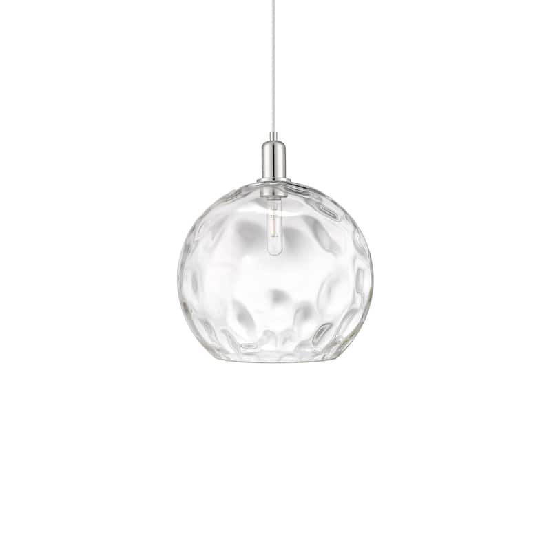 Innovations Lighting 716-1P-16-13 Athens Water Glass Pendant Athens - Polished Nickel / Clear Water Glass