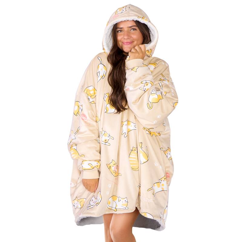 Bare Homey B-Cozy Oversized Sherpa Wearable Blanket