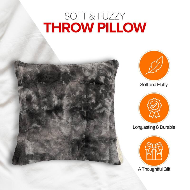 Cheer Collection Set of 2 18"x18" Ultra Soft and Cozy Throw Pillows