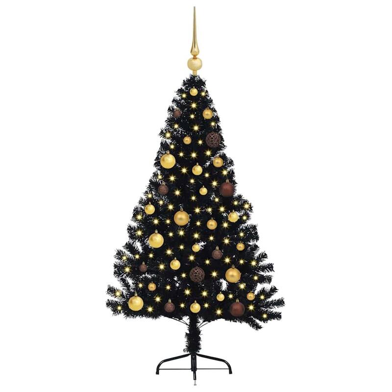 vidaXL Artificial Pre-lit Christmas Tree Pink in PVC - 59.06 in