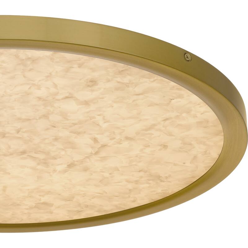 Outskirts Integrated LED Brushed Gold Flush Mount with CCT Switch