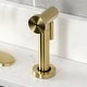 preview thumbnail 7 of 45, Kingston Brass Whitaker Single-Handle Deck Mount Kitchen Faucet with Brass Sprayer