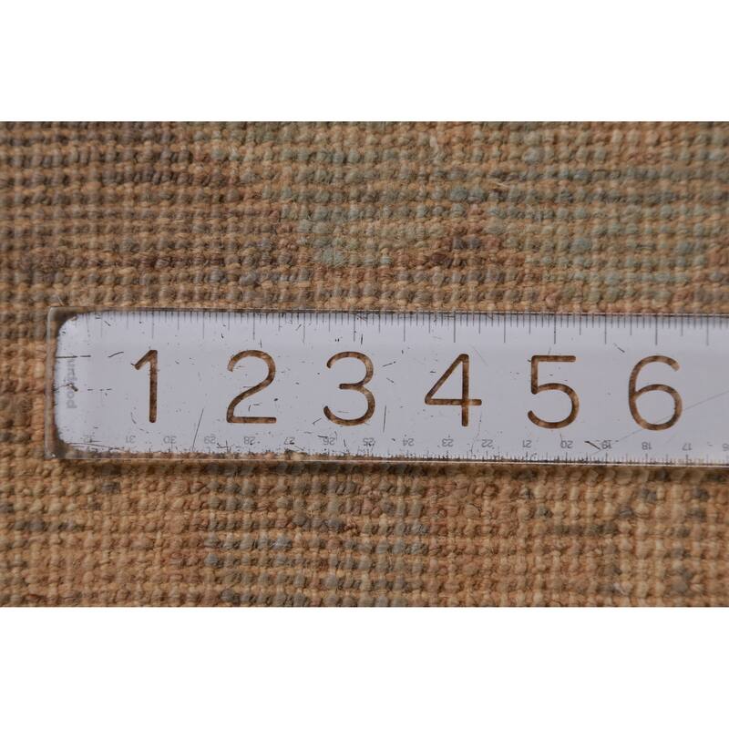 Hand Knotted Oriental 100% Wool Carpet Transitional All-Over Beige & Ivories Oushak Area Rug - 13' 11'' X 10' 1''