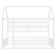 preview thumbnail 27 of 34, Superior Quality Metal House Bed Frame with Convenient Storage Space, Fence and Shelves, Full Size