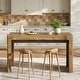 preview thumbnail 2 of 6, 63" Long Bar Table for Kitchen, Dining Room, Wooden Counter Height Bar Table