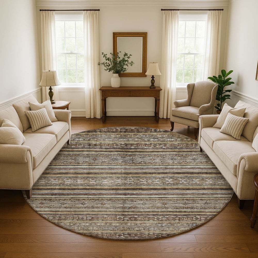 Premium Washable Super Soft Boho Stripes Mayfield Rug