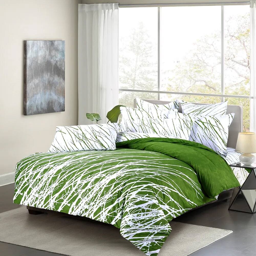 Queen Bedding Sheet Set Tree Branches Green Bed Bath & Beyond 39981704