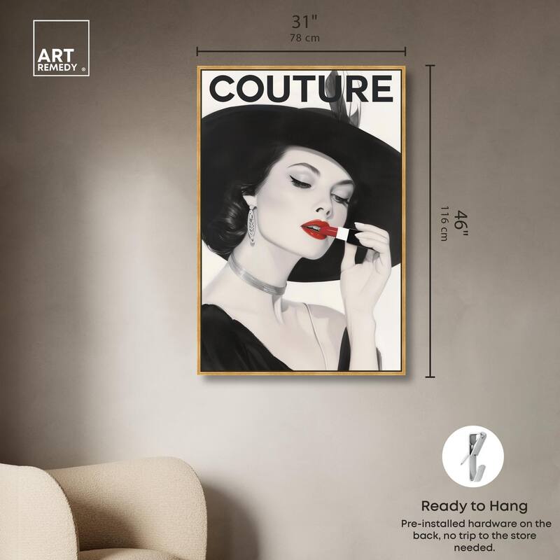 Lipstick Magazine Cover Canvas by Art Remedy