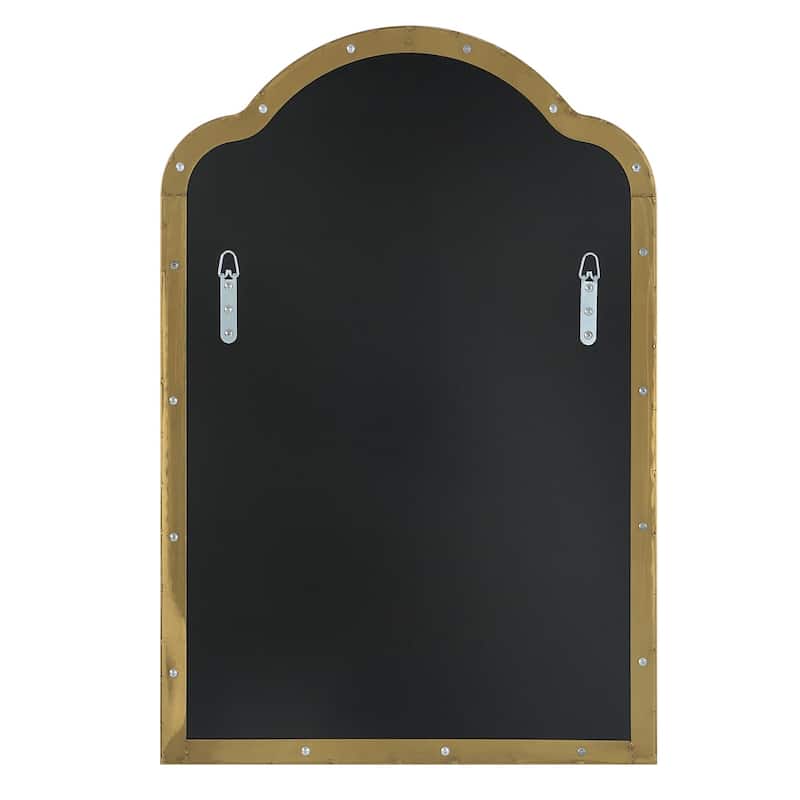 Curved Silhouette Arch Wall Mirror - 30" - Brass Tone