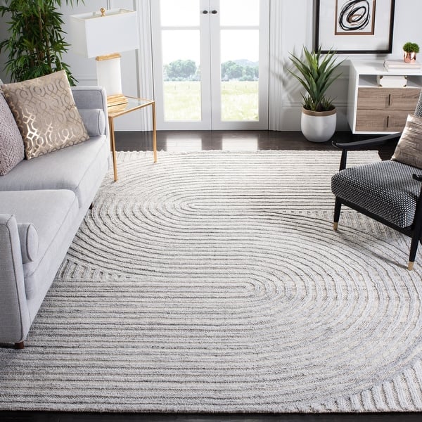 slide 2 of 51, SAFAVIEH Handmade Southampton Catena Abstract Wool Rug 10' x 14' - Grey